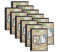 eco-eco Eco134 x 12 - Cuaderno de 40 bolsillos, tamaño A4, 50% reciclado, con espiral, 12 unidades