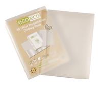 eco-eco eco150 - Carpeta de presentación transparente, tamaño A5, 50% reciclado, 100 bolsillos, estuche de almacenamiento, carpeta de arte con fundas de plástico con caja de presentación transparente,