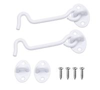 Eco-Fused Barn Door Lock (White) - 2 Pack