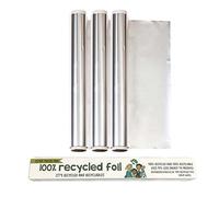 Eco Green Living Papel de aluminio 100% reciclado, papel de aluminio extragrueso, rollo de papel de aluminio resistente para cocinar, asar a la parrilla, barbacoa y hornear. Paquete de 3, 10 m x 30 cm