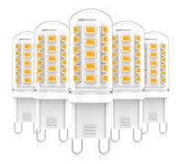 Eco.Luma Bombilla LED G9 3W Equivalente a 40W 50W Halógena G9, 500LM, Mini Lámpara, Blanco Cálido 2700K, Sin Parpadeo, AC220-240V, NO Regulable, Paquete de 5