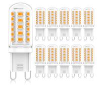 Eco.Luma Bombilla LED G9 3W Equivalente a 40W 50W Halógena G9, 500LM, Mini Lámpara, Blanco Cálido 2700K, Sin Parpadeo, AC220-240V, NO Regulable, Paquete de 10