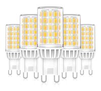Eco.Luma Bombillas LED G9 6W Blanco Natural 4000K, Repuesto Lámparas Halógenas 50W 60W, LED G9 ángulo Haz de 360° Sin Parpadeo, No Regulable CA 220-240V, Paquete de 5