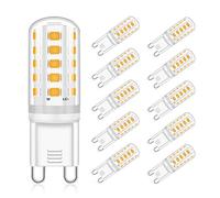 Eco.Luma G9 Bombillas LED 5W Halógeno Equivalente 40W, Blanco Cálido 3000K, AC220-240V No Regulable Sin Parpadeo LED Lámparas, Ángulo de Haz 360°, Paquete de 10