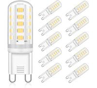 Eco.Luma G9 Bombillas LED 5W Halógeno Equivalente 40W, Blanco Natural 4000K, AC220-240V No Regulable Sin Parpadeo Lámparas, Ángulo de Haz 360° G9 LED, Paquete de 10