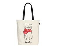 Eco Right - Bolso de algodón orgánico para mujer, bolsa de lona reutilizable para compras de comestibles, viajes, playa | Regalos ecológicos para mujeres, pequeña bolsa de libro para niñas