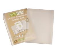Eco152 Eco152 - Carpeta de presentación transparente, tamaño A4, 50% reciclado, 100 bolsillos, estuche de almacenamiento, carpeta de arte con fundas de plástico con caja de presentación transparente,