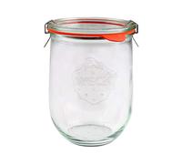 EcoBaker WECK 745 - Tarro de almacenamiento de tulipanes de 1062 ml, incluye tapa de cristal, sello y abrazaderas para masa madre, conserva, enlatado, yogur, kimchi, mermelada