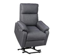 ECODE® Sillón Reclinable Eléctrico de Tela con Levantapersonas, Reposabrazos Lavables, Sistema Pared Cero, Calor y USB de Carga - Comodidad para Personas Mayores en Salones o Espacios Reducidos