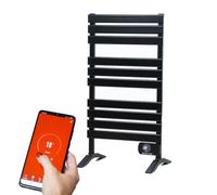 ECODE® Toallero Electrico de Baño con WiFi y Patas | Programable, Pantalla LED, Secatoallas, Control App Tuya - Radiador Secador Calienta Toallas con Termostato, IP24, 500W