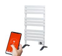 ECODE® Toallero Electrico de Baño con WiFi y Patas | Programable, Pantalla LED, Secatoallas, Control App Tuya - Radiador Secador Calienta Toallas con Termostato, IP24, 500W