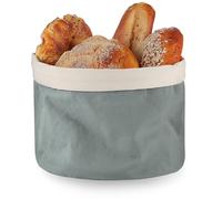 ecoee Cesta de Pan con Funda y cordón, Ø 25 cm, Bolsa de Pan 100% algodón, anticolapso, Gris Azulado