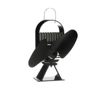 Ecofan AirDeco II, ventilador de estufa de rendimiento superior, alimentado por calor, estilo contemporáneo. Baja temperatura de arranque, hoja negra de 190 CFM, tamaño grande
