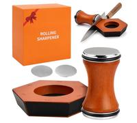 Ecofocet Afilador cuchillos,Afilador de Cuchillos Profesional,Rolling Knife Sharpener,6 Ángulos Magnéticos (12°,15°,17°,19°,22°,25°),en 4 Discos,Para todo tipo de cuchillos