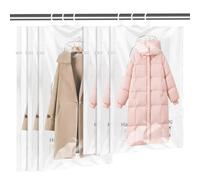 Ecofocet Bolsas colgantes de almacenamiento al vacío,110 x 67 cm 130 x 67 cm Bolsas al Vacio Ropa,Hanging Vacuum Bags,Con Ganchos Giratorios,para ropa Trajes,vestidos,abrigos o chaquetas