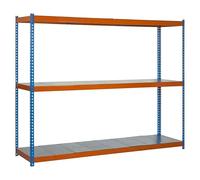 Ecoforte Estantería metálica Metal (Al x An x Pr: 150 x 150 x 60 cm, Capacidad de carga por balda: 400 kg, Número de baldas: 3 ud., Inserción,...