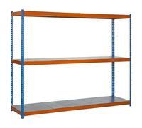Ecoforte Estantería metálica Metal (Al x An x Pr: 200 x 150 x 45 cm, Capacidad de carga por balda: 400 kg, Número de baldas: 3 ud., Inserción,...