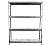Ecoforte Estantería metálica Metal (Al x An x Pr: 200 x 150 x 60 cm, Capacidad de carga por balda: 400 kg, Número de baldas: 4 ud., Inserción, Gris...