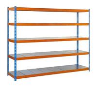 Ecoforte Estantería metálica Metal (Al x An x Pr: 200 x 150 x 75 cm, Capacidad de carga por balda: 400 kg, Número de baldas: 5 ud., Inserción,...
