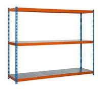 Ecoforte Estantería metálica Metal (Al x An x Pr: 200 x 180 x 60 cm, Capacidad de carga por balda: 400 kg, Número de baldas: 3 ud., Inserción,...