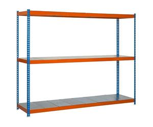 Ecoforte Estantería metálica Metal (Al x An x Pr: 200 x 180 x 60 cm, Capacidad de carga por balda: 400 kg, Número de baldas: 3 ud., Inserción,...
