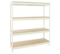 Ecoforte Estantería para cargas pesadas Chipboard (Al x An x Pr: 200 x 150 x 60 cm, Capacidad de carga por balda: 400 kg, Número de baldas: 4 ud.,...