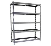 Ecoforte Estantería para cargas pesadas Metal (Al x An x Pr: 200 x 150 x 45 cm, Número de baldas: 5 ud., Atornillado, Galvanizado, Capacidad de...