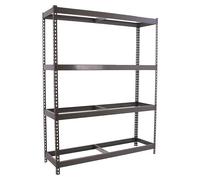 Ecoforte Estantería para cargas pesadas Metal (Al x An x Pr: 200 x 180 x 60 cm, Número de baldas: 4 ud., Atornillado, Gris, Capacidad de carga por...