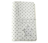 EcoGleam Diario de bolsillo A6 con aspecto de piel con lunares blancos