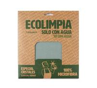 Ecolimpia - Bayeta Microfibra para Cristales | Limpieza Solo con Agua | Fabricadas en España | Certificadas OEKOTEX y FSC | Reutilizables y Ecológicas | Sin Rastros ni Pelusas (Verde)