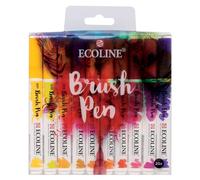 Ecoline Brush Pen Set de 20 Rotuladores de Acuarela Líquida - Colores Básicos | Rotuladores Mezclables para Rotulación a Mano, Dibujo y Manualidades