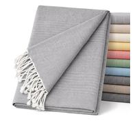 ECOMMERC3® Colcha Multiusos 230x260 cm Algodón y Poliéster | Gris