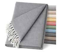 ECOMMERC3 Colcha multiusos de tamaño 180 x 260 cm para sofá y cama, cubrecama multiusos, color antracita, decorativa, para sofá, cama, funda de sofá, ligera y elegante