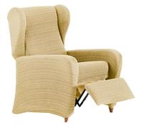 ECOMMERC3 | Funda Sillón Relax Elástica de Jacquard - Funda Sillón Orejero Beige Ajuste, Transpirable y Antidesgaste, Fácil de Poner y Quitar, Diseño Estilo Tapizado