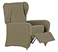 ECOMMERC3 | Funda Sillón Relax Elástica de Jacquard - Funda Sillón Orejero Taupe Ajuste, Transpirable y Antidesgaste, Fácil de Poner y Quitar, Diseño Estilo Tapizado