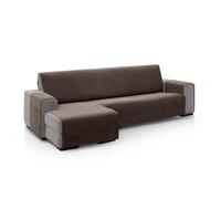 ECOMMERC3 | Funda Sofá Chaise Longue para Brazo Izquierdo Tamaño Respaldo 240 cm - Funda Sofá Chaise Longue Color Marrón Tacto Suave 100% Made in Spain