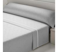 ECOMMERC3 Juego de Sábanas de Franela 3 Piezas Cama 135 Bristol Gris | Fabricado en España | Juego de Sábanas Invierno con Bajera, Encimera y Funda Almohada | Sábanas Calentitas Transpirables