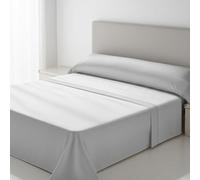 ECOMMERC3 Juego de Sábanas de Franela 3 Piezas Cama 150 Jazmin Gris | Fabricado en España | Juego de Sábanas Invierno con Bajera, Encimera y Funda Almohada | Sábanas Calentitas Transpirables