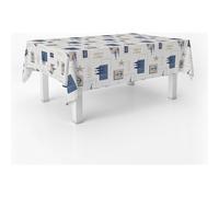 ECOMMERC3 | Mantel Hule Mesa Rectangular Tamaño 180x140 cm - Estilo, Durabilidad y Fácil Limpieza para tu Mesa - Mantel Hule Antimanchas e Impermeable - Sea Azul