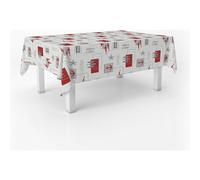 ECOMMERC3 | Mantel Hule Mesa Rectangular Tamaño 200x140 cm - Estilo, Durabilidad y Fácil Limpieza para tu Mesa - Mantel Hule Antimanchas e Impermeable - Sea Rojo