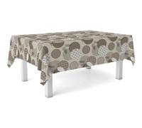 ECOMMERC3 | Mantel Hule Mesa Rectangular Tamaño 240x140 cm - Estilo, Durabilidad y Fácil Limpieza para tu Mesa - Mantel Hule Antimanchas e Impermeable - Lens MARRÓN