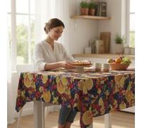ECOMMERC3 | Mantel Hule Mesa Redonda Tamaño 140 Redondo Estilo, Durabilidad y Fácil Limpieza para tu Mesa - Mantel Hule Antimanchas e Impermeable