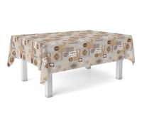 ECOMMERC3 | Mantel Hule Tamaño 140 Redondo cm Repelente Manchas - Mantel Hule Color Cuisine Marrón 100% Made in Spain NO traspasan Líquidos