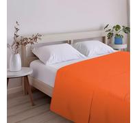 ECOMMERC3 | Sábana Encimera Extrasuave y Confortable Cama 150 - Sábana Encimera Color Naranja Fabricada 100% en España, Transpirable, Fácil Cuidado
