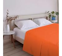 ECOMMERC3 | Sábana Encimera Extrasuave y Confortable Cama 90 - Sábana Encimera Color Naranja Fabricada 100% en España, Transpirable, Fácil Cuidado