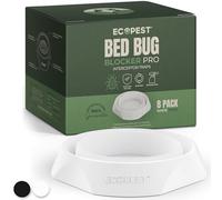 ECOPEST Interceptores de Chinches - Paquete de 8 | Bed Bug Blocker (Pro) Trampas Interceptoras (Blanco) | Trampa de Insectos, Monitor y Detector para Las Patas de la Cama