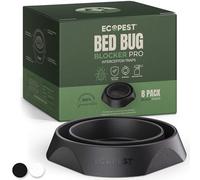 ECOPEST Interceptores de Chinches - Paquete de 8 | Bed Bug Blocker (Pro) Trampas Interceptoras (Negro) | Trampa de Insectos, Monitor y Detector para Las Patas de la Cama