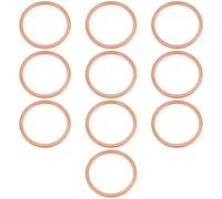 ECSiNG 10 Arandelas de Cobre de 37 Mm de Diámetro Exterior 32 Mm de Diámetro Interior Y 1,8 Mm de Grosor para Brocas con Rosca UNC de 1-1/4"