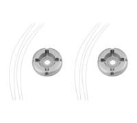 ECSiNG 2 cabezales de aleación de aluminio con cuerdas de alambre de acero para cabezales universales de cortadora de césped
