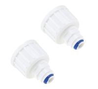 ECSiNG 2 Piezas de Rosca Hembra BSP de 3/4 Pulgadas A Conector de Grifo de 1/4 Pulgadas Conector Pushfit RO Conector Rápido Recto para Manguera de Jardín Sistema de Agua RO de ósmosis Inversa